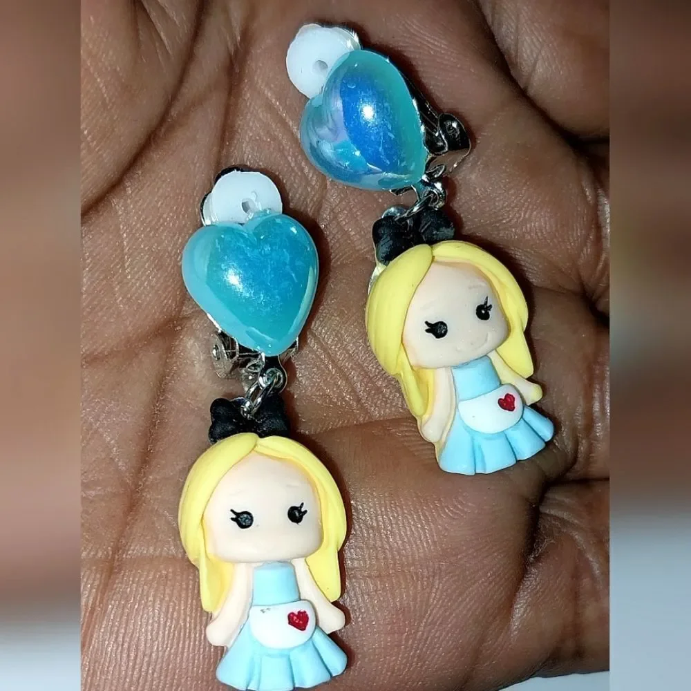 Girls Beautiful fashion clip-on kids earrings